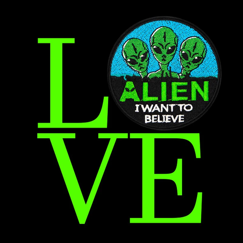 2 шт. космический пришельец вышивка патч шитье Сделай Сам заказной хлопок железо
