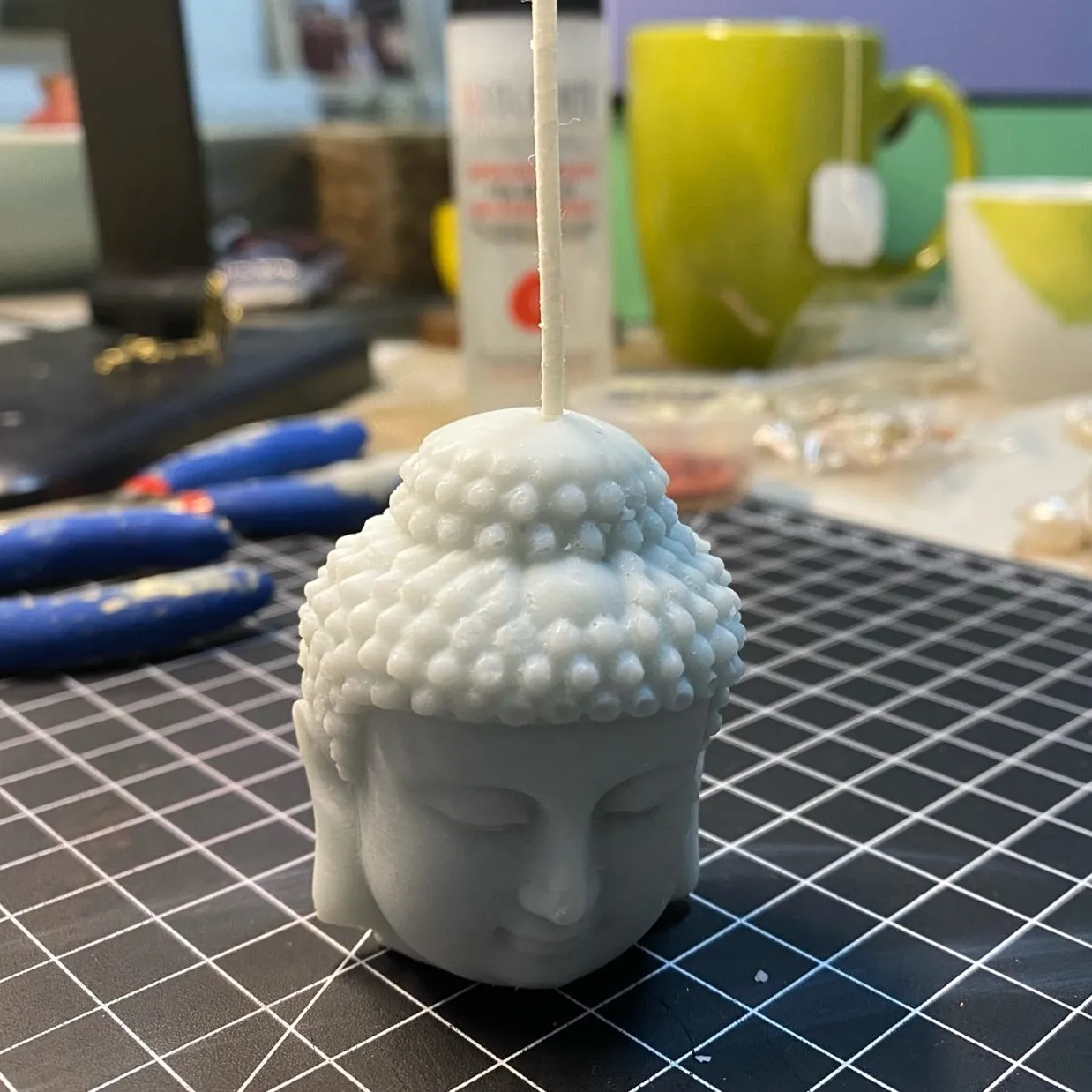 Мини-форма для мыла в виде головы Будды силиконовая форма свеч восковые формы