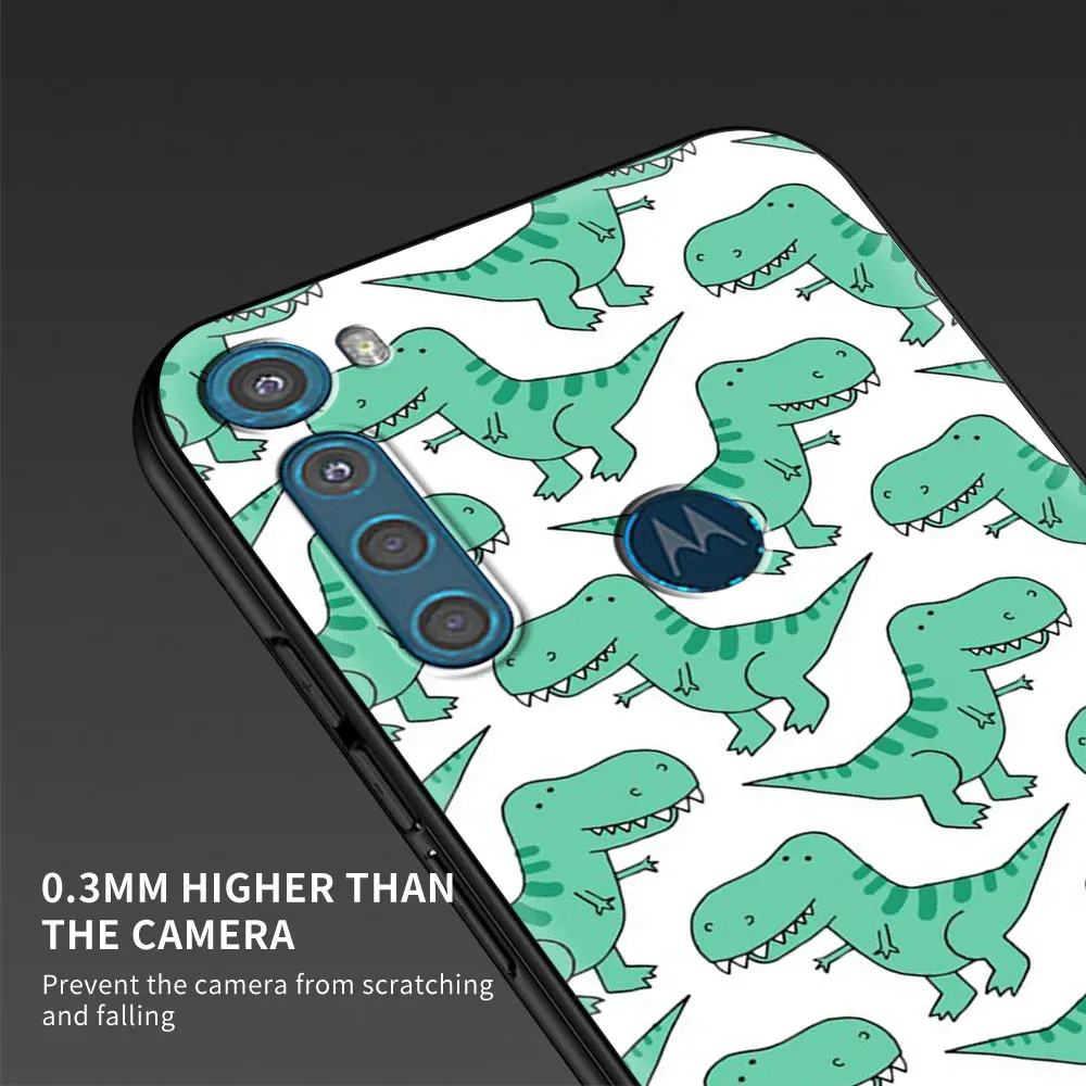 smartphone case for motorola moto g9 play one fusion plus soft cover g8 power lite e6s g30 g ultrathin coque cute dinosaur baby free global shipping
