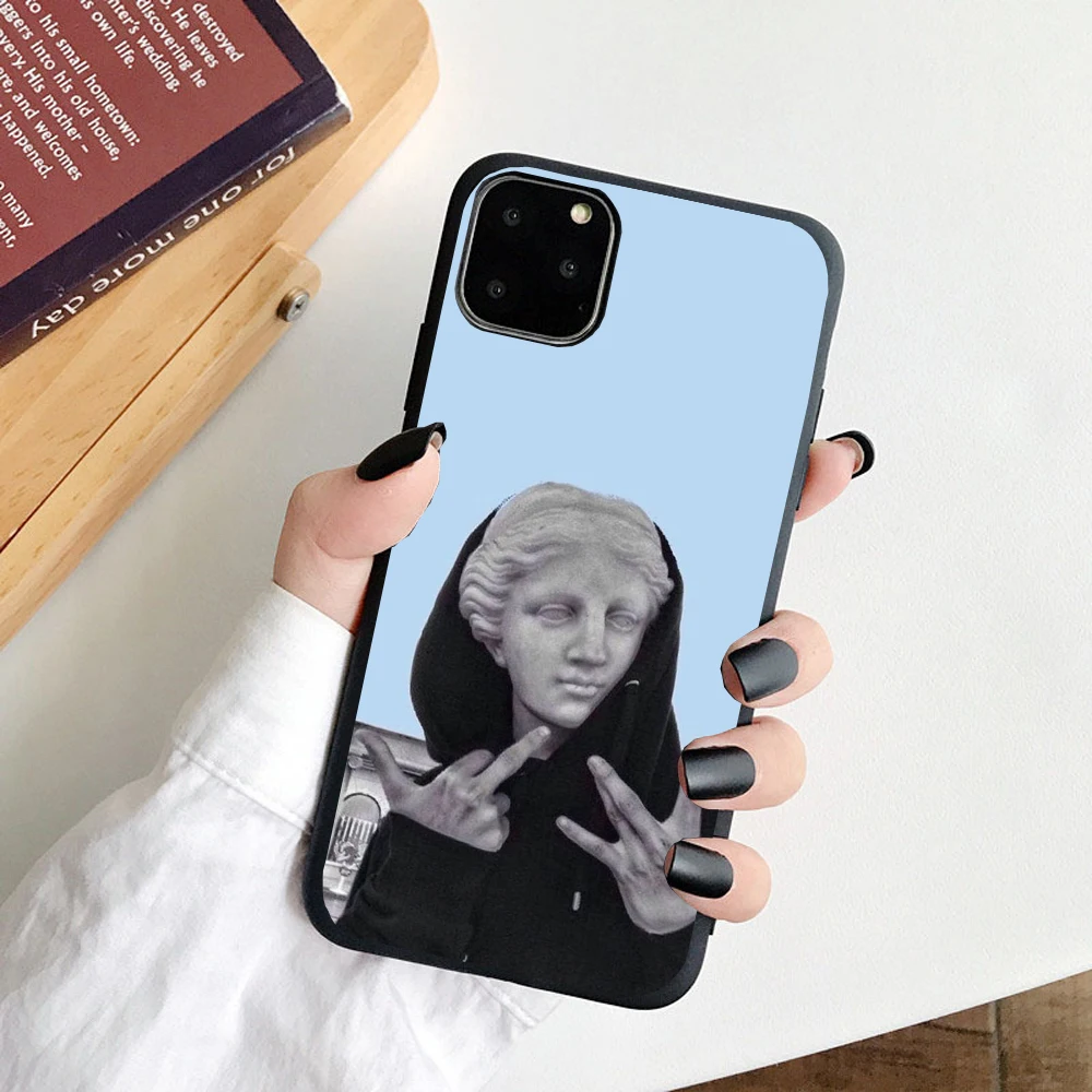 11 Давид Мона Лиза для iphone 11 11Pro Max 5S SE чехол для телефона для iphone XS Max XR X 6S 6 7 8 Plus мягкие ТПУ чехлы накладки оболочка - Цвет: 11