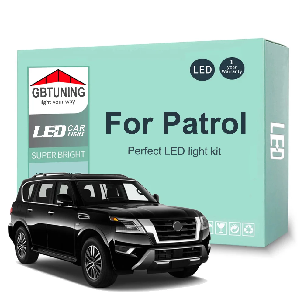 

LED Interior Light Bulb Kit For Nissan Patrol Y61 Y62 2000-2015 2016 2017 2018 2019 2020 2021 Car LED Dome Lamp Canbus No Error