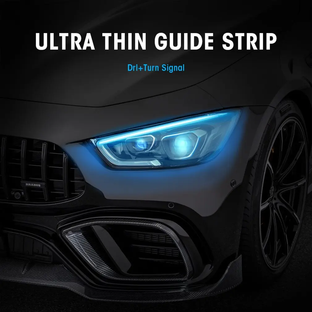 

2 шт. светодиодный DRL Автомобильные фары дневного света светильник гибкий Водонепроницаемый полосы Авто головного средства ухода за кожей Ш...