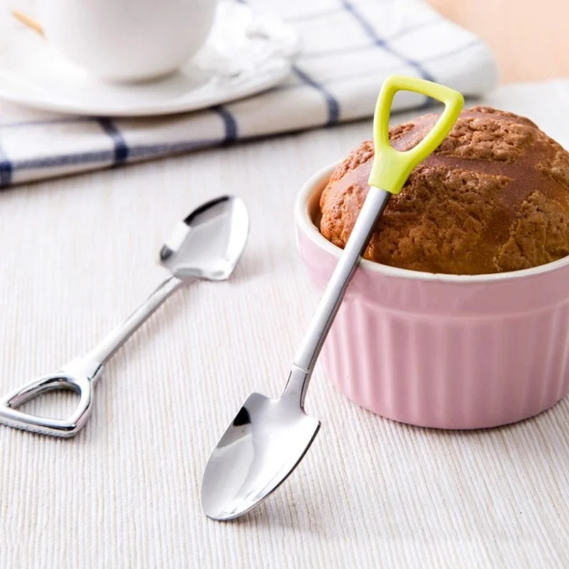 

Stainless Steel Long Handle Spoon Coffee Ice Cream Spoon Retro Cute Home Dessert Cake Fruit Watermelon Spoon Kitchen Gadget