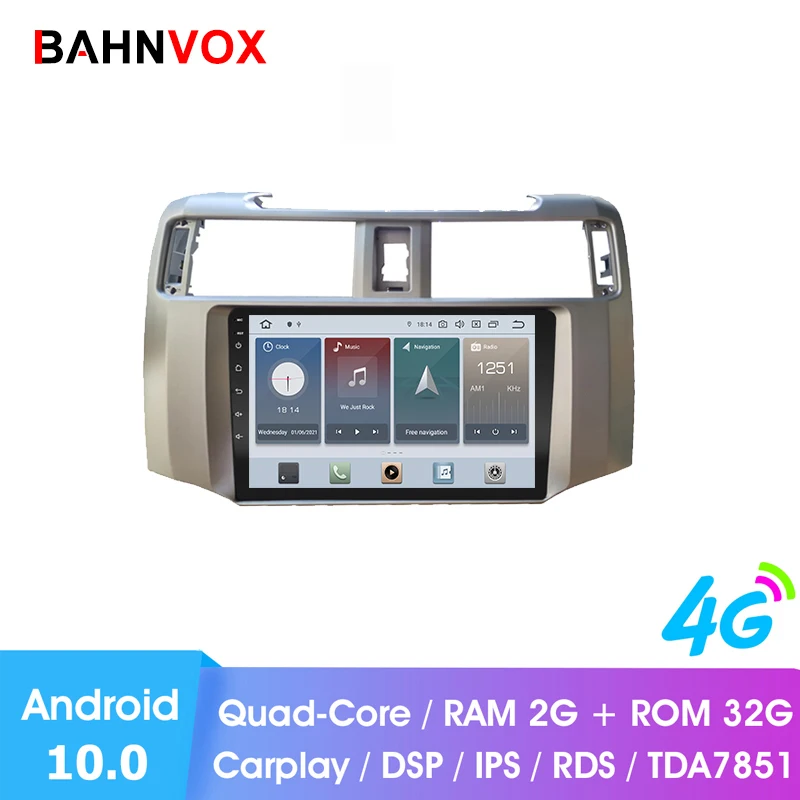 

Автомобильный dvd-плеер 9 "android 10,0 с gps для Toyota 4runner 4runner 2010 2015, автомобильный радиоприемник, мультимедийный плеер, навигационное головное устро...