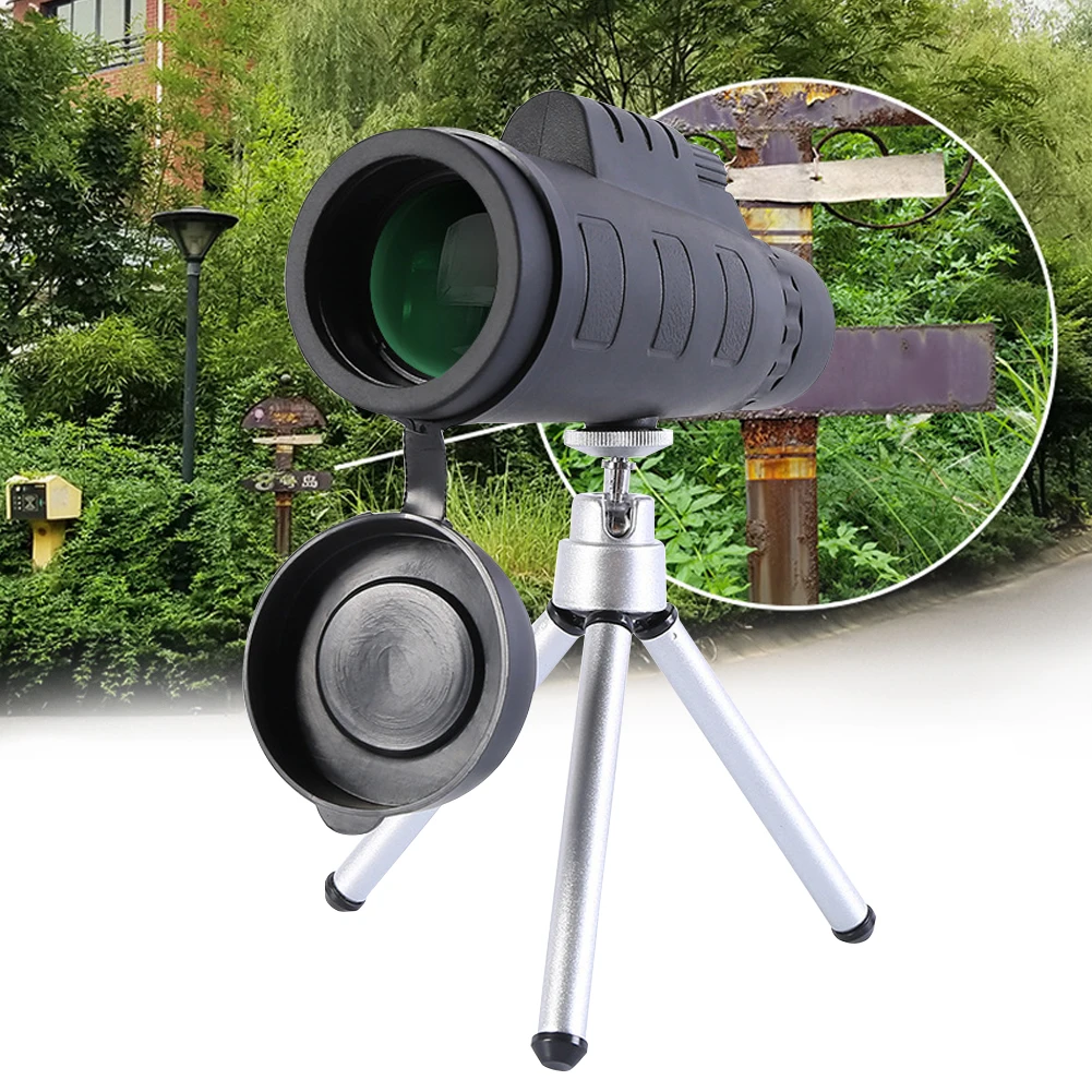 50x60 HD Lens Zoom High Powered Monocular Telescope Portable Universal Black Dual Adjusting Tripod BAK4 Prism Phone Clip Outdoor |