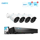 Система видеонаблюдения Reolink, со встроенным жестким диском и 2 ТБ обнаружения человека и автомобиля, 5 МП, 247 RLK8-510B4-A
