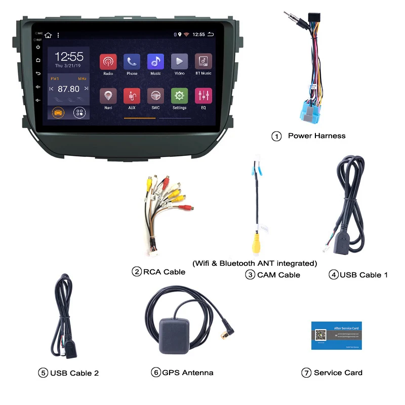 2 Гб ОЗУ 32 ПЗУ Android 11 Автомобильный мультимедийный GPS Радио стерео для Maruti Suzuki Vitara