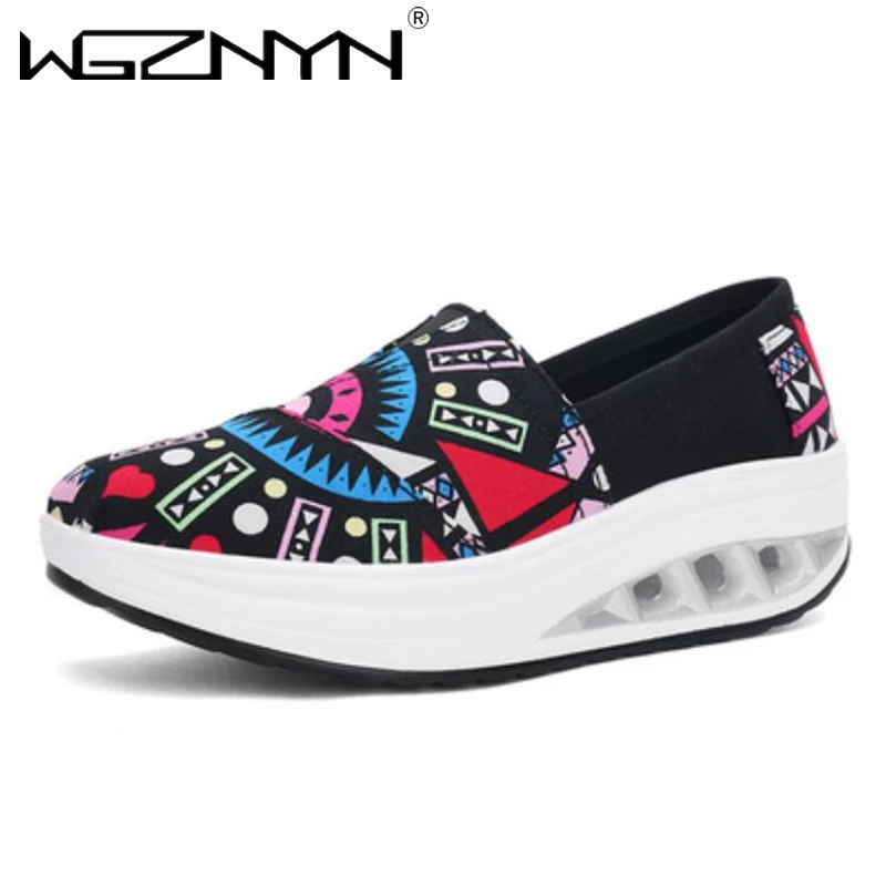 

Woman Platform Shoes Height Increasing Canvas Shoes Woman outdoor Sneakers Casual Breathable Spring Autumn Summer Brand Design