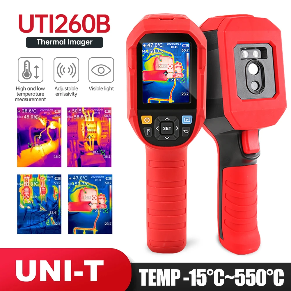 UNI T UTi260B Инфракрасный Тепловизор HD камера USB Гео тепловизор промышленный 15 ~ 550