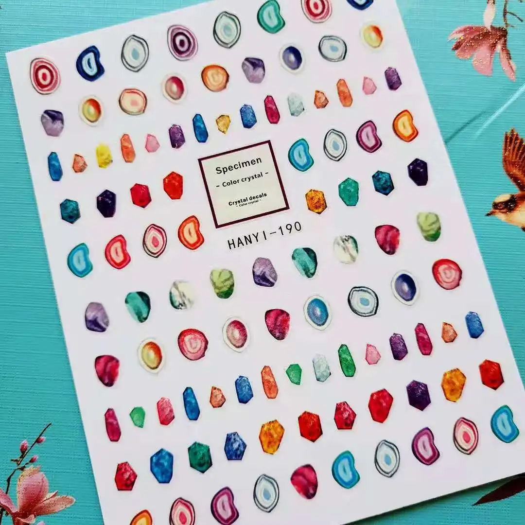 3D наклейки для ногтей модные формы украшения слайдеры аксессуары маникюра