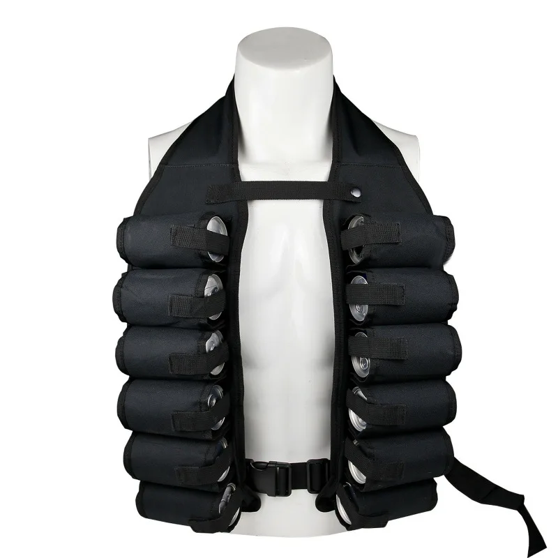 

12-Pack Beer Drinking Vest Beer And Soda Can Holster Bottle Can Holder Adjustable Drink Belt Outdoor Tools