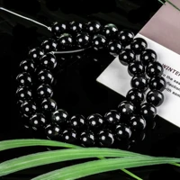 natural stone beads 8mm black tourmaline loose beads fit for diy jewelry making bracelet necklace women amulet accessories