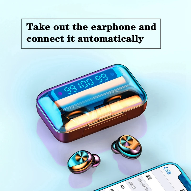 TWS 5 0 Bluetooth наушники сенсорные беспроводные Hi-Fi стерео с шумоподавлением