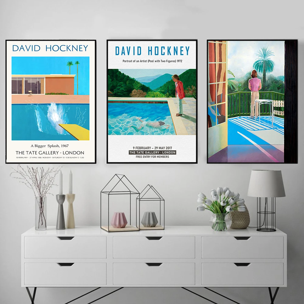

Художественный ретро-постер David Hockney's Pool Works, абстрактная живопись, гостиная, домашний декор, без рамки