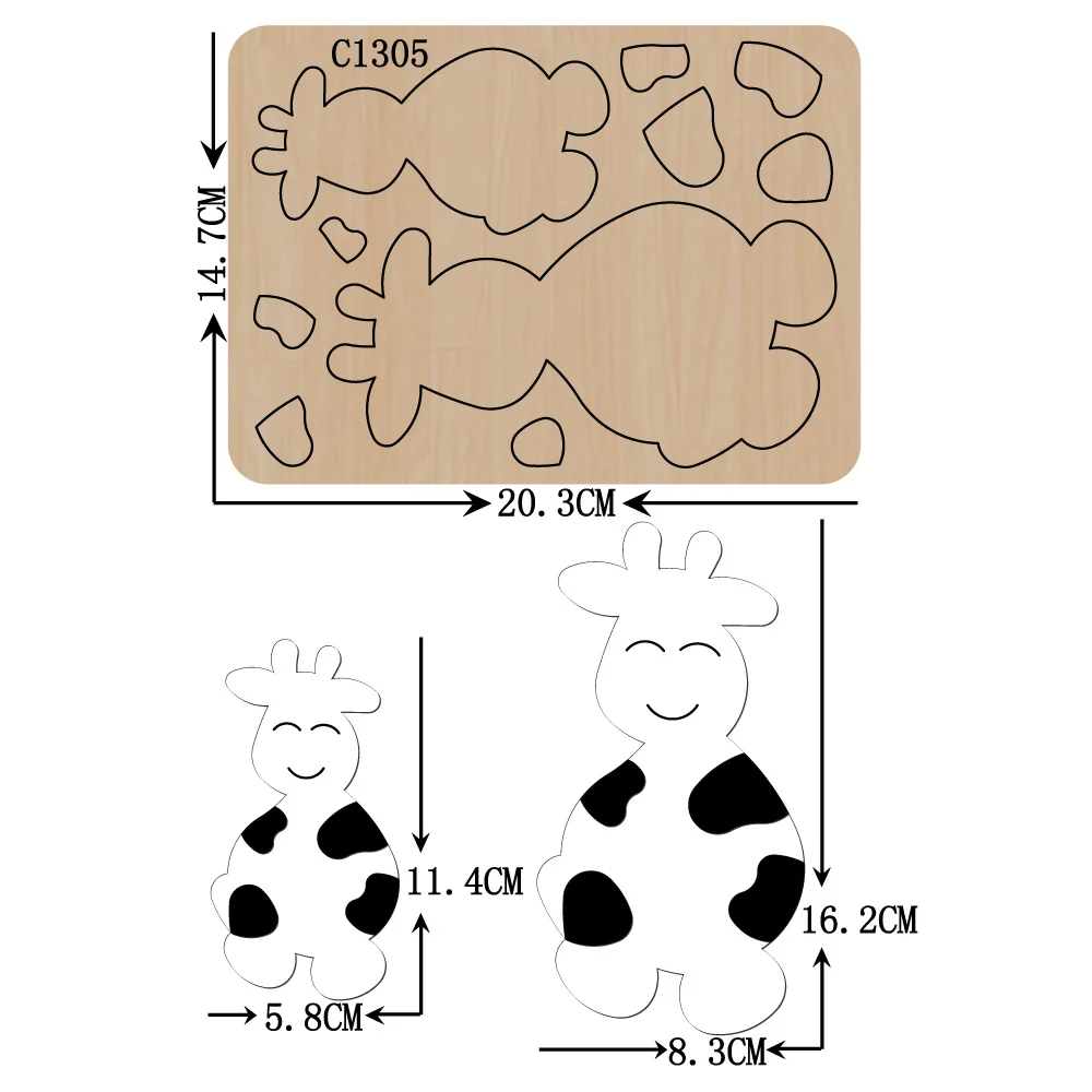 

Новый коровья деревянная штамповка для скрапбукинга искусственные штампы разных размеров