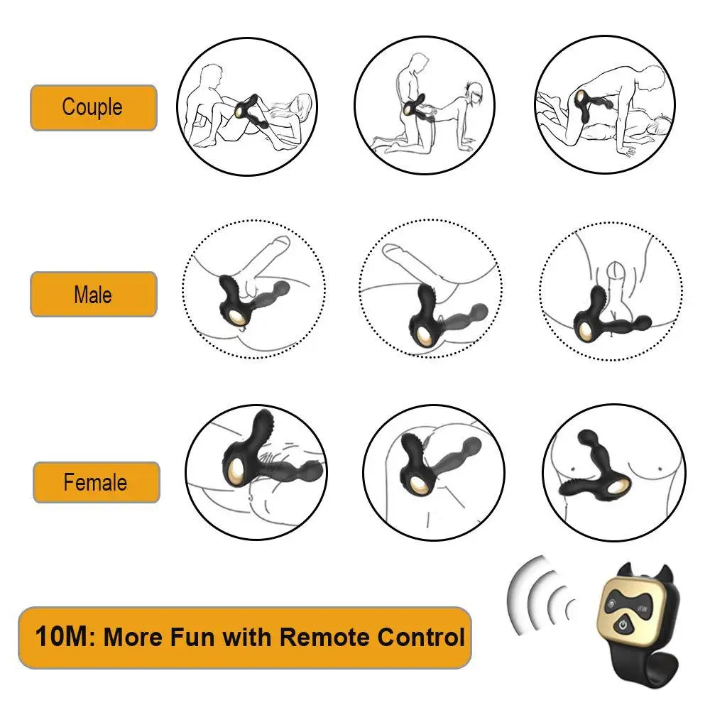 Беспроводной теплый Анальный Вибратор массажер простаты качели Пенис
