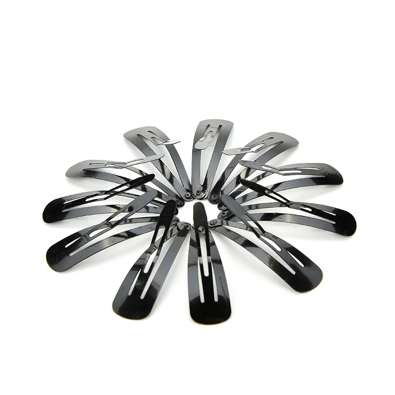 

Hot Sale 1/10/60/100 Pcs/lot Baby Hair Snap Clips Accessories For Women Black Hairgrips Barrettes Head Hairpins