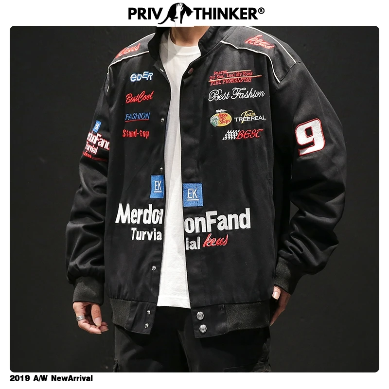 Privathinker Ретро стиль вышивка хип хоп мужская куртка сафари уличная одежда Harajuku 2020