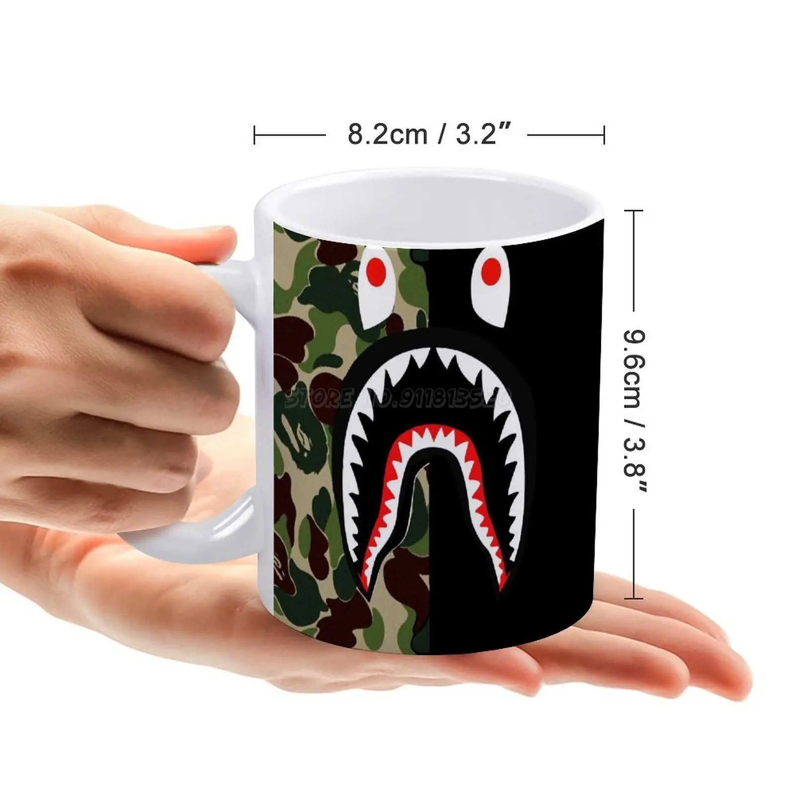 Старая белая чашка Bape с индивидуальным принтом забавная подарок Персональная