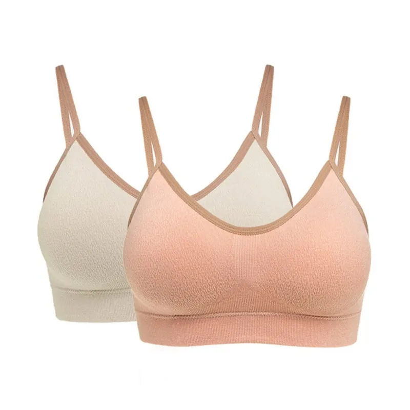 

Women's Active Bras Seamless Cotton Wirefree Bra Underwear Thong Lingerie Breathable Fitness Crop Top Women's Intimates