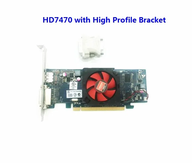 high bracket card AMD HD7470 1G независимая видеокарта поддерживает 4K небольшой чехол для офисной видеокарты - Цвет: high bracket card