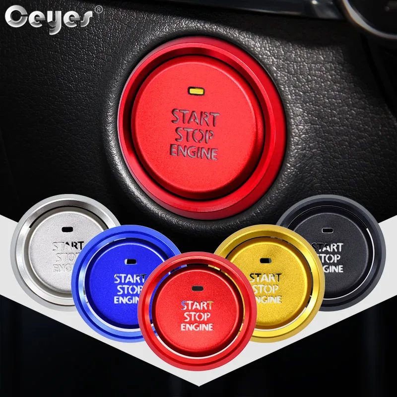Ceyes Car Styling Sticker For Mazda 3 Axela 2020 Auto Engine Ignition Start Stop Ring Case Button Decoration Switch Accessories