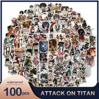 Наклейки в стиле аниме Атака Титанов, 100 шт.лот