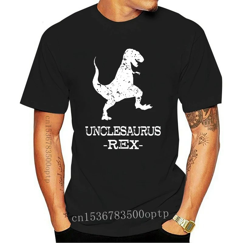 

Новинка 2021, Мужская футболка с принтом, хлопковая футболка с короткими рукавами, забавная женская футболка с изображением дяди и унклазавра...