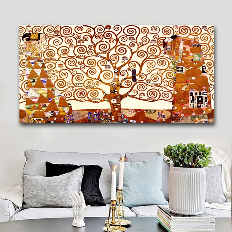 Современное настенное искусство Древо жизни Густава Климта настенные картины