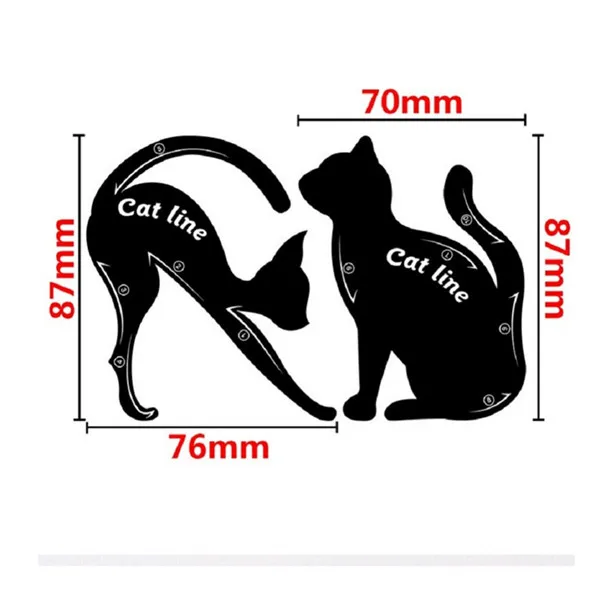 Cat Line Черная жидкая подводка для глаз, штамп, маркер, карандаш, профессиональная косметика, стрелка для подводки глаз, карандаш для макияжа, водостойкий трафарет, карандаши для глаз - Цвет: Cat Line