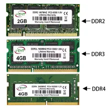 DDR2 DDR3L DDR4 2G 4G 8G 16B 1333 1600Mhz PC4 2133 2400 2666MHZ Memory Latpop Memoria ram ddr4 SODIMM DDR3 RAM 4GB 8GB RAM DDR2