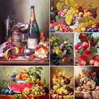 Алмазная 5D картина сделай сам, чашка с фруктами, наборы для вышивки крестиком, полная выкладка, квадратная вышивка, мозаика, искусство, картина стразы, кухонный Декор