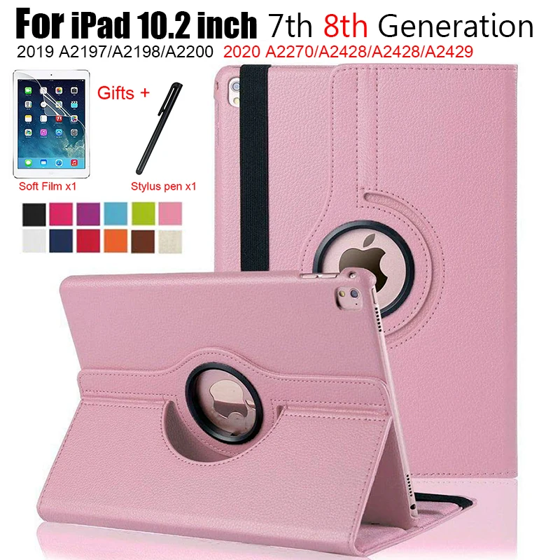 Для ipad 10 2 360 поверните вращающийся чехол 7th 8th 2019 2020 поколения A2270/A2428/A2428/A2429