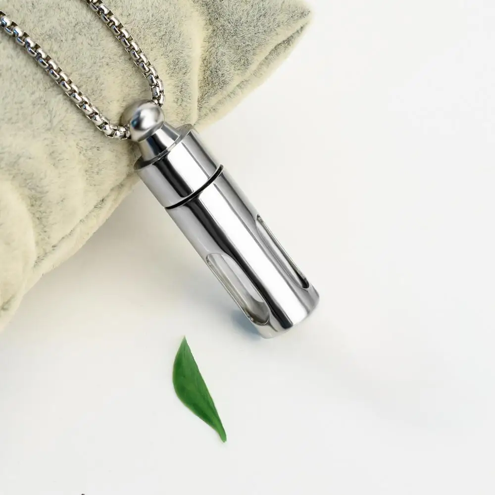 Стеклянное украшение SOITIS цилиндрическая цепочка из нержавеющей стали с