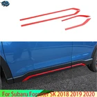 Для Subaru Forester SK 2018 2019 красная боковая дверная линия гарнир отделка тела акцент литье Крышка ободок Стайлинг протектор