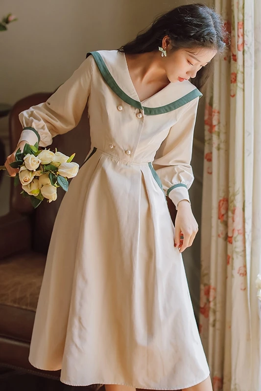 

Dress 2021 Autumn and Winter New Long-Sleeved Dress Fairy Lady Super Fairy Mori Style Skirt Female Fashion Women Fairy