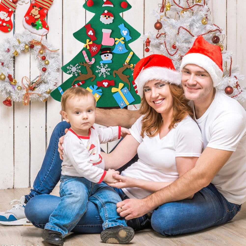 DIY войлочная Рождественская елка светильник подарки на новый год детские игрушки