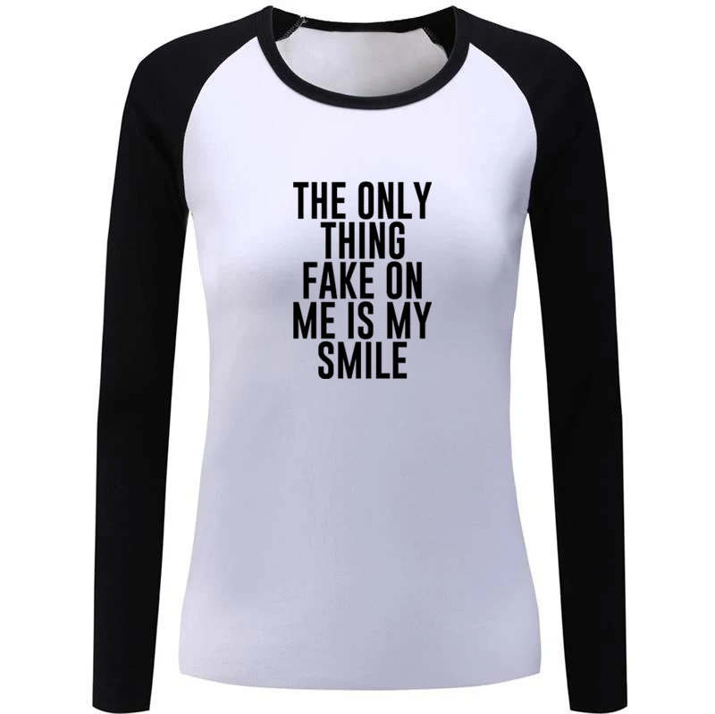 Единственное что имитация на мне это дизайн моей улыбки женская футболка с