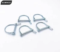 5pcs spring carbon steel pto pin round arch wire shaft locking lock pin safety coupler pin retainer farm trailers wagons
