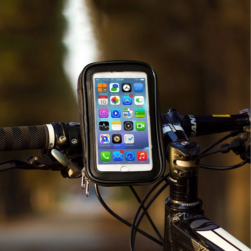 

Bicycle Motorcycle Phone Holder Waterproof Case Telephone Support For iPhone X 8 Plus SE S9 GPS Xs 11 Samsung Bike Holder Cover