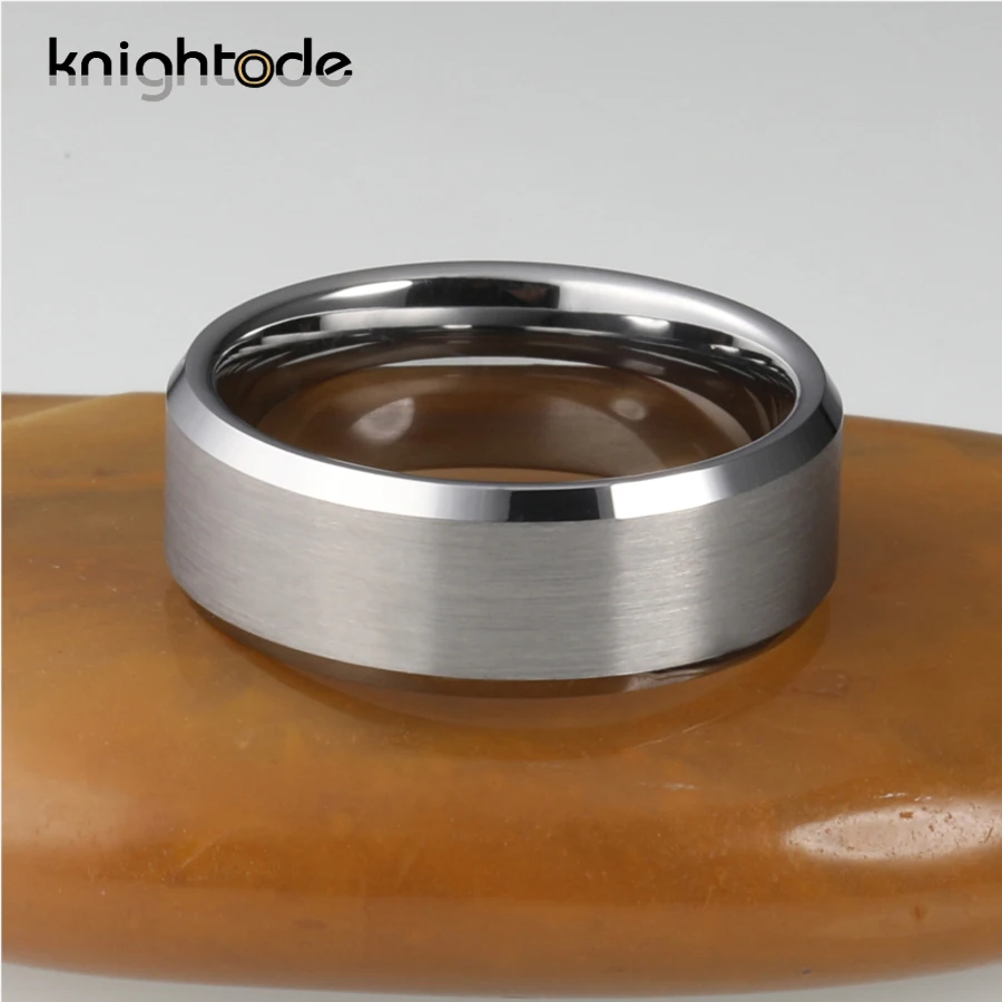 6 мм 8 Серебристый Вольфрам карбида обручальные кольца для Для мужчин женщин пара