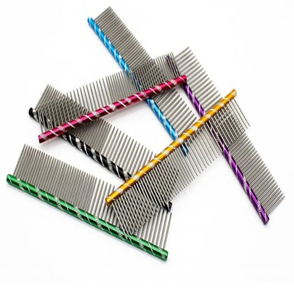 Расческа для собак из нержавеющей стали для удаления длинной и густой шерсти, щетка для снятия шерсти, расческа для груминга кошек, комплект аксессуаров.