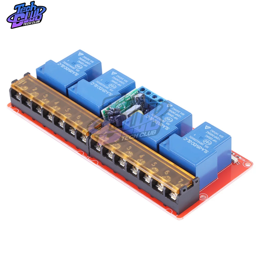 Релейный модуль постоянного тока 5 В/переменного 100-250 В 2/4 канала Высокая мощность