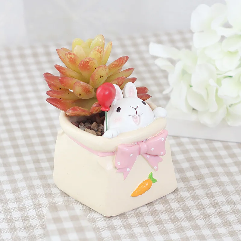 Оптовая продажа горшок для суккулентов милый цветочный животных создания