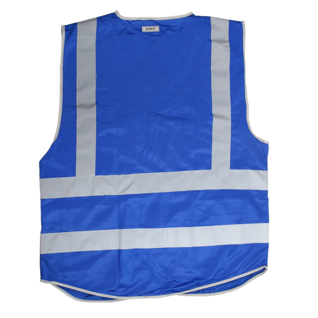 Hi-Vis жилет безопасности W/Zipper Светоотражающая куртка безопасности жилет 4 кармана пальто безопасности рабочая одежда 73 см