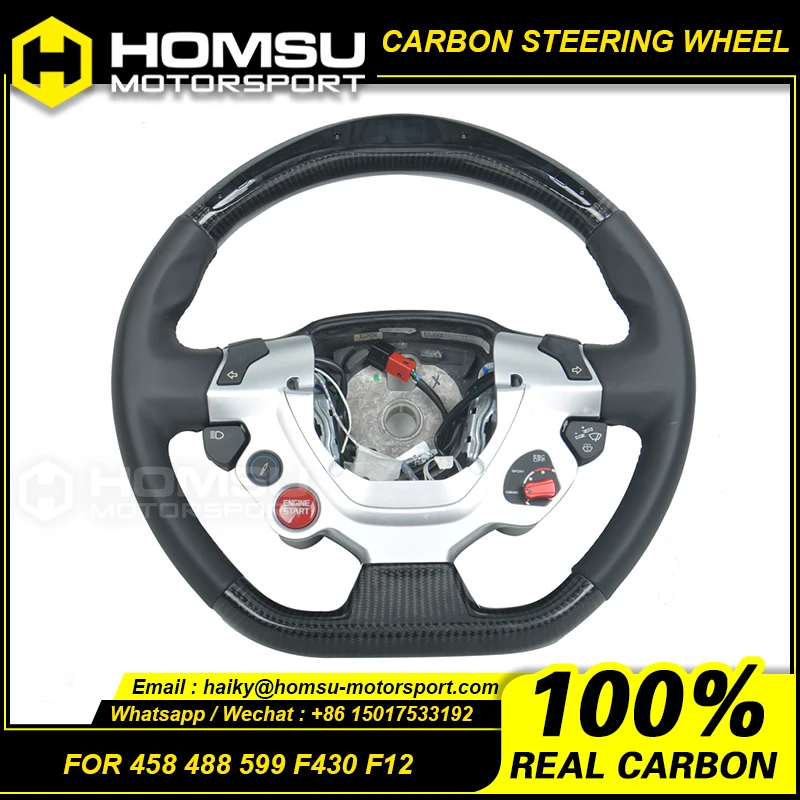 Для Ferrari 458 488 599 F430 f12 GTC4LUSSO Персонализированный руль из углеродного волокна с отделкой Алькантара для гоночного кабриолета.