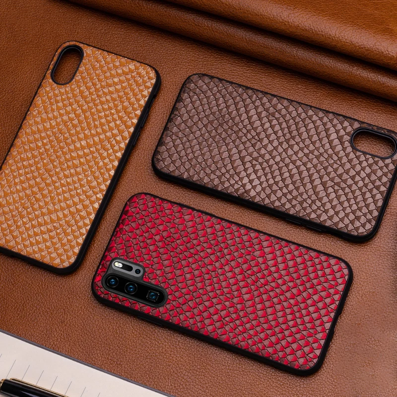 Cowhide Phone Case For Huawei P20 P30 lite Mate 10 20 Pro Y9 P smart 2019 Snake Texture Cover Honor 8X 9 case | Мобильные телефоны