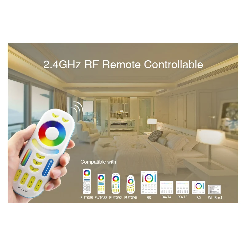 

New Miboxer 2.4GHz RGB+CCT LED Strip light Controller,FUT039 (Upgraded) DC12V~24V led lamp tape dimmer