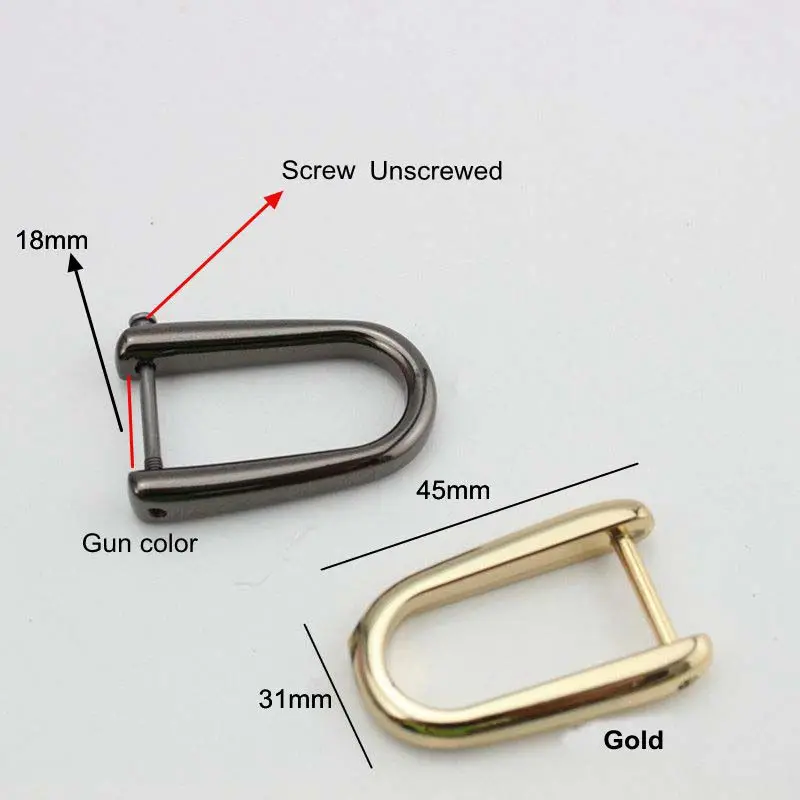 10 шт. 18 мм 1 &quotСъемная застежки с винтами и d образным кольцом сварные DIY кожа лямка