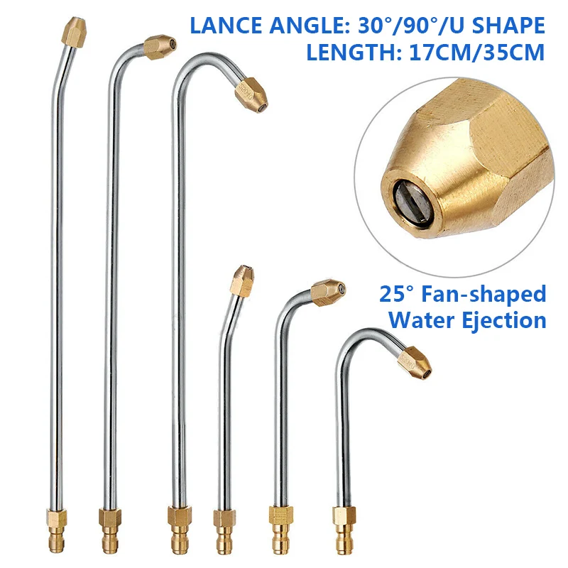

1/4'' Connector 5000PSI Pressure Washer Extension Rod Adapter Stainless Steel